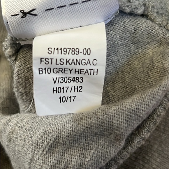 Gap Boys Lightweight Pocketed Striped Sweatshirt Gray and Blue - Picture 8 of 9